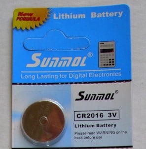 Батерия SUNMOL CR-2016 3V