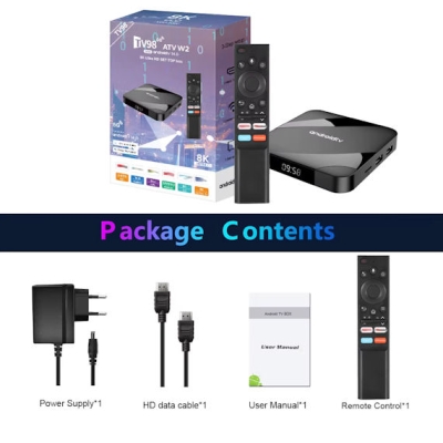 , , Смарт тв бокс, TV BOX TV98 Android 14 ATV, Ultra HD 8K, RAM 4GB DDR4, ROM 32GB