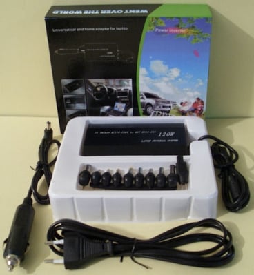 Захранване . Адаптер за лаптоп 12V и 220V>15/16/18/19/20/22/24V 120W -10букси