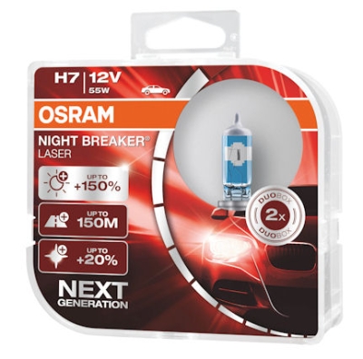 Автомобилна лампа OSRAM H7 12V/55W - Night Breaker Laser Next Gen , PX26D 