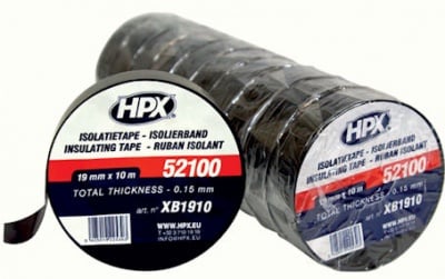 PVC лента, изолирбанд . изолационна лента HPX 52100 черна 19mm/20м/0,15mm IB1920