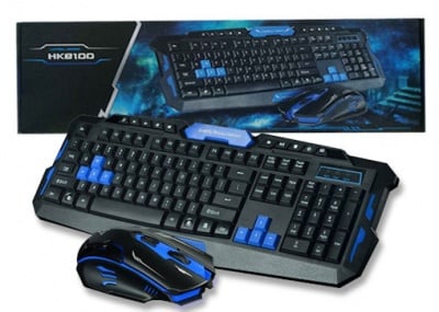 . . Геймърска безжична клавиатура и мишка HK8100 2.4G
