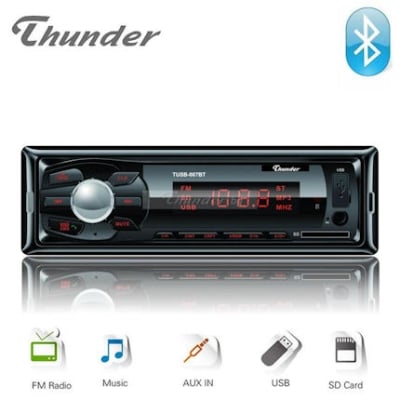 Авто радио THUNDER Bluetooth Радио за кола TUSB-007BT USB SD AUX FM радио, 4x20W