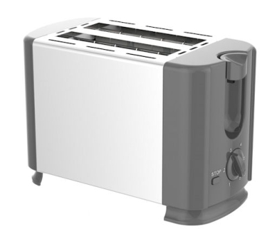 Тостер, ROSBERG, R51440GS, 700W, За 2 филийки, 6 степени на изпичане, Инокс