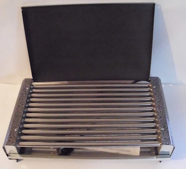 Електрическа скара,  , 2200W, емайл с капак, 12 тръбни нагреватели от неръждаема стомана