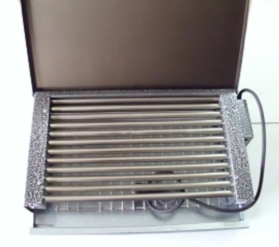 Електрическа скара,  , 2000W, емайл с капак, 12 тръбни нагреватели от неръждаема стомана