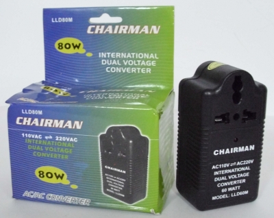 Адаптор,  , AC-AC трансформатор, 220/240V - 110/120V, 80W