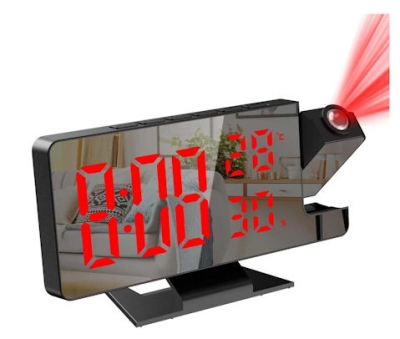 Часовник  . Настолен с проектор DS-3718LW, Температура, Дата, Големи цифри
