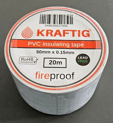 Бандажна лента,  SFIT Бяла,  за тръба на климатик, лепяща 0.15mmX50mmX25M