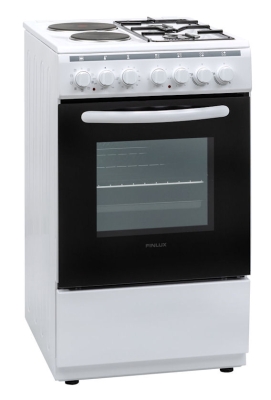 Готварска печка,  FINLUX FXC-522M (ток/газ) , 2 газ 2ток , Бял