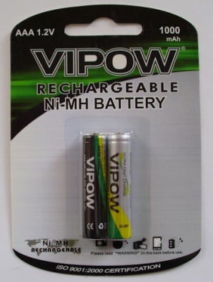 Батерия VIPOW Акумулаторна R03 1,0A 1,2V
