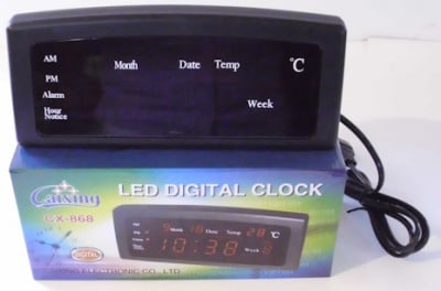Часовник  . Дигитален LED диоден с термометър CX-868