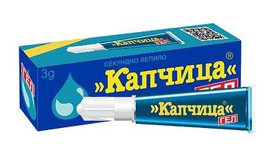 Секундно лепило,  , Капчица гел, 3g.