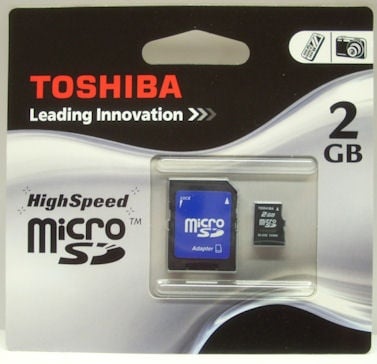 КАРТА TOSHIBA МИКРО-SD с адаптер 2GB
