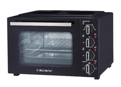 Готварска печка,  Crown, CMO-352CER , 2 ток , Черен
