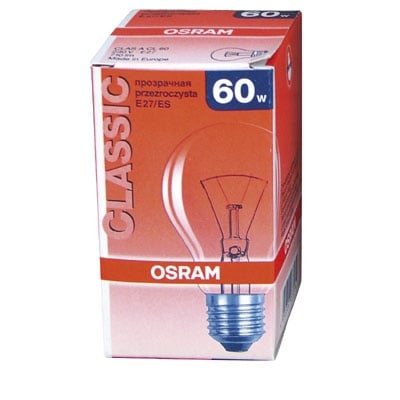 Лампа . 220V Е27 60W OSRAM