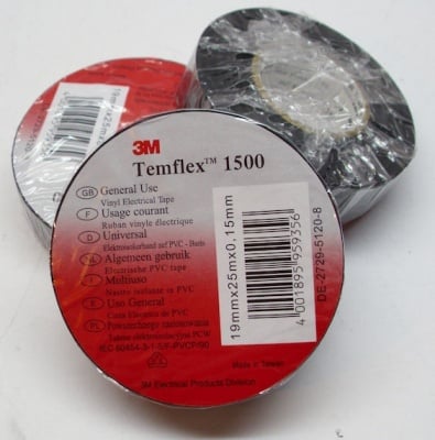 PVC лента, изолирбанд TEMFLEX 19mm/20м/0,15mm - Черно