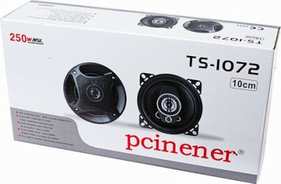 Автоколони ,  , Авто тонколони TS-1072, 4", 3 лентови, 250W, К-т