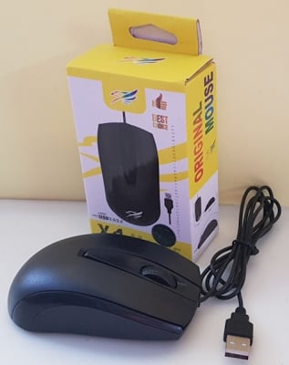 Компютърна мишка  . USB Оптична жична мишка X4, черна