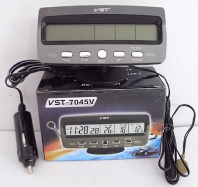 Термометър . часовник за външна и вътрешна температура VST-7045V