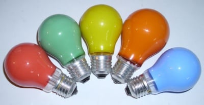 Лампа . 220V E27 40W Синя
