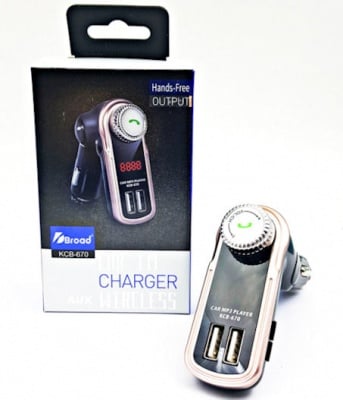 Авто FM модулатор . KCB-670 Трансмитер, MP3 плейър, bluetooth, LED екран, Поддръжка на свободни ръце