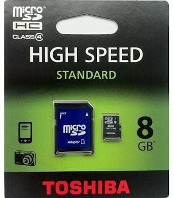 КАРТА TOSHIBA МИКРО-SD с адаптер 8GB