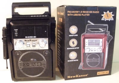 Радиоприемник . KN-551REC -Караоке тонколона с вградена батерия, Мп3 плейър Sd карта Usb флашка и микрофон