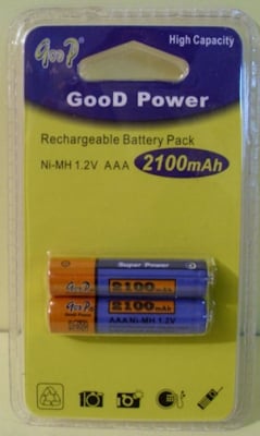 Батерия . Акумулаторна AAA R03 2100mA/h 1,2V GooD Power