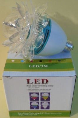 Лампа . Mini Party Light -Въртяща 3 цвята RGB -цвете