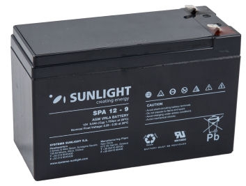 Акумулатор,  SUNLIGHT Тягова батерия 12V 9AH  SPA