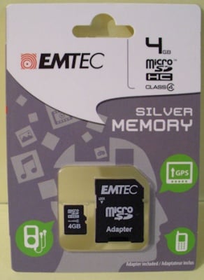 КАРТА EMTEC МИКРО-SD с адаптер 4GB