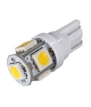 Автомобилна лампа . Светодиодна за габарит с 5 диода 12V - бяла - Без цокъл