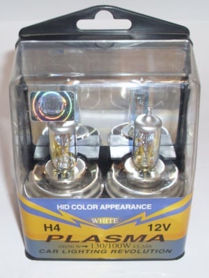 Автомобилна лампа . H4 12V ПЛАЗМА 100/90W P45T