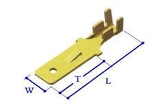 . . Кабелна обувка - мъжка  W-4,8mm TKS1323