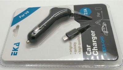 Адаптер . зарядно  за GSM EKA-Q45 -от 12/24V на изход micro USB