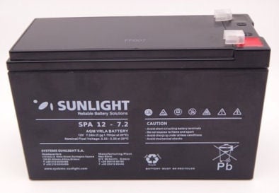 Акумулатор SUNLIGHT 12V 7,2AH  SPA