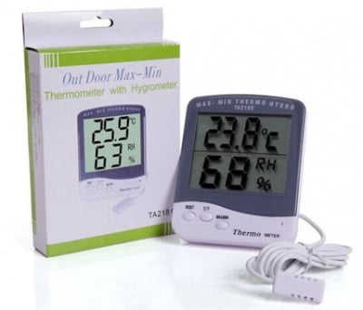 Термометър . Дигитален с влагомер TA218C