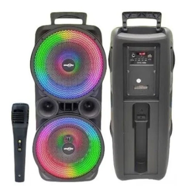 , , Активна караоке Bluetooth тонколона, музикална уредба, 2x8" субуфер, GTS-1569