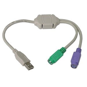 Кабел . компютърен преход USB женско на 2-е PS2 женски