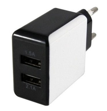 Адаптер . 220V-5V /3.1A на 2USB/F ADC-P15