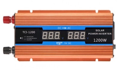 Инвертор . 1200W TCI-1200/12V GRID към AC220V с USB порт