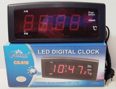 Часовник  . Дигитален LED диоден с термометър CX-818