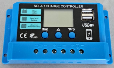 , , Контролер регулатор за соларни панели 12V-24V/ (20A) RoSH с USB порт и LCD дисплей
