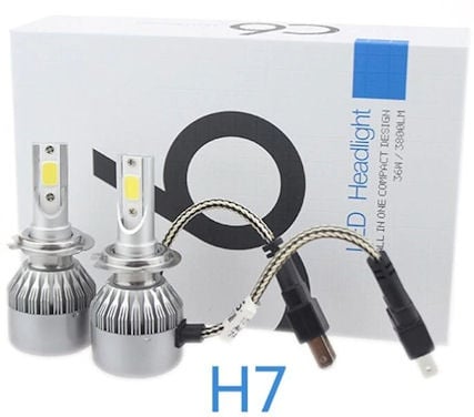 Автомобилна лампа . Комплект Автомобилни LED Крушки – C6 H7 36W