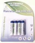 Батерия . Акумулаторна R03 1,1A 1,2V RAKIETA