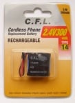 Батерия C.F.L Телефонна 2XR6 2,4V/300 mАh 28 мм.