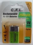 Батерия C.F.L Акумулаторна 6F22 0,25A 9V