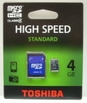 КАРТА TOSHIBA МИКРО-SD с адаптер 4GB