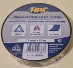 PVC лента, изолирбанд,  , HPX 19mm/20м/0,15mm - Черно